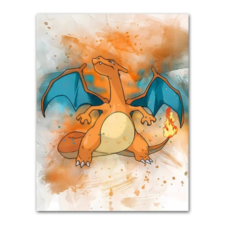 Peinture par Numéros Pokémon - Dracaufeu Embrasement