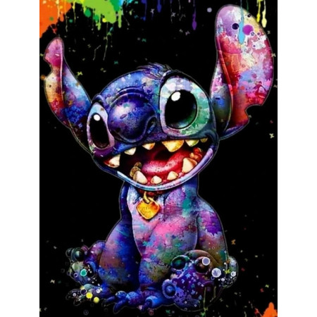 Peinture par numéro Disney Stitch - L'Alien Psychédélique