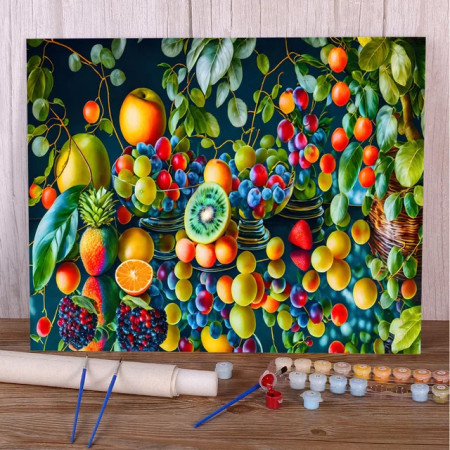 Peinture par Numéros Verger Généreux Explosion de Fruits Vitaminés