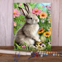 Peinture par Numéro - Lapin Printanier au Jardin Fleuri