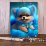 Peinture par Numéro - Bouli l'Adorable Pom'Pic Bleu