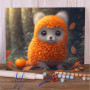 Peinture par Numéro Loutre Automne Nature Animaux Feuilles