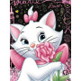 Peinture Diamant Chat Blanc et Fleur - Kit Loisir Créatif Disney