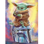 Peinture Diamant Baby Yoda Mandalorian - Kit Loisir Créatif Premium