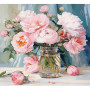 Peinture Numéro Pivoines Romantiques - Tableau Fleurs Enchanteur