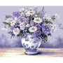 Peinture Numéro Bouquet Mauve Enchanteur - Tableau Fleurs Élégant