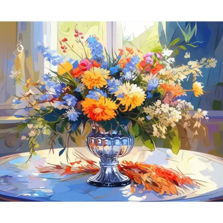 Peinture Numéro Bouquet Fleurs Éclatantes | Tableau