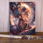 Kit Peinture par Numéros Femme et Dragon Héroïque