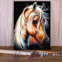 Peinture par Numéros Portrait Cheval Alezan Intense