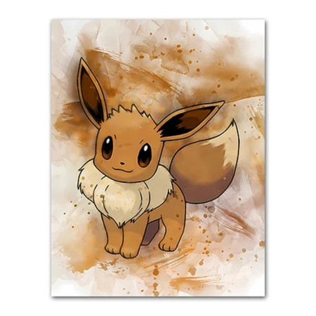 Peinture par Numéros Pokémon - Évoli Câlin