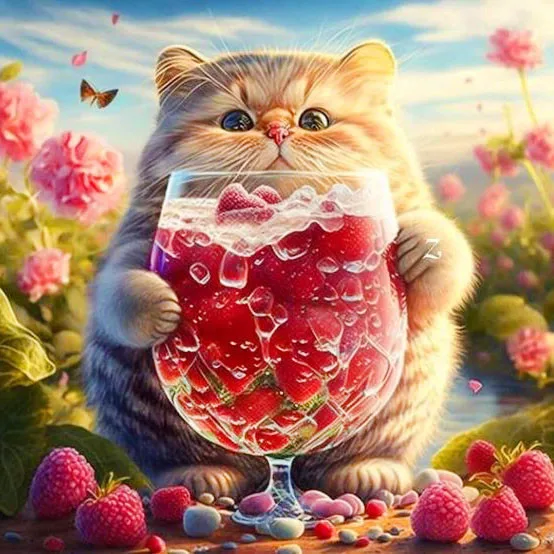 Peinture Numéro Chat Gourmand