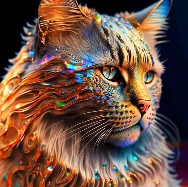 Peinture Numéro Chat Majestueux