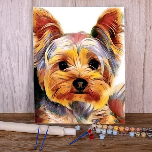 peinture par numéro chien Sadie