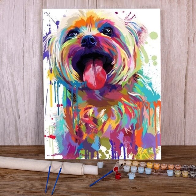 peinture par numéro chien Luna