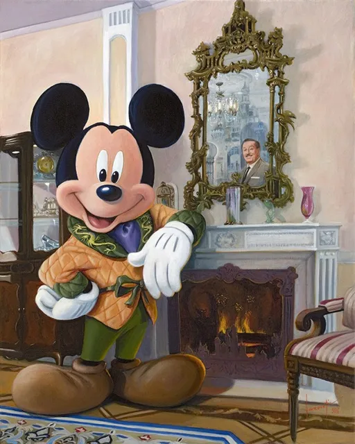 Kit Peinture par Numéro Mickey dans un Intérieur Chaleureux