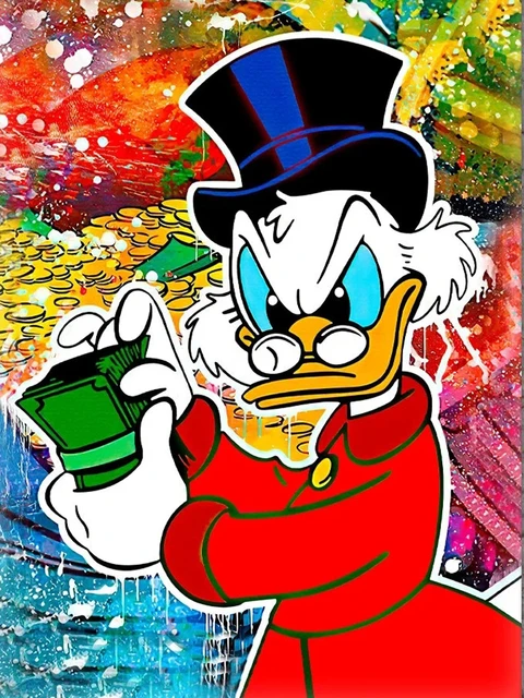 Peinture par numéro Disney Picsou - Riche Oncle Avare Explosif