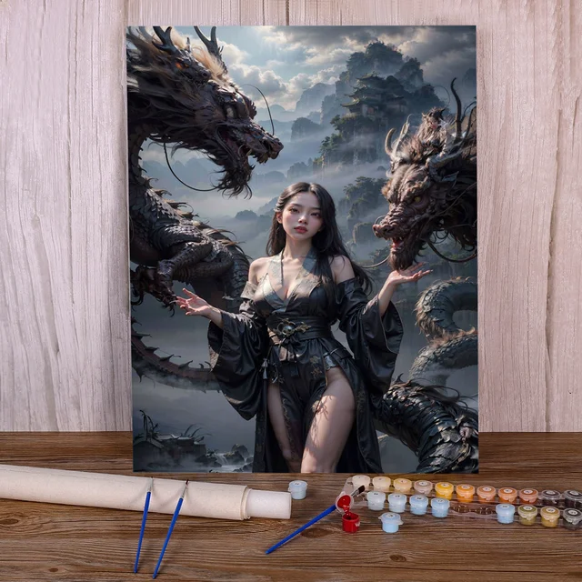 Peinture par Numéro Maîtresse des Dragons