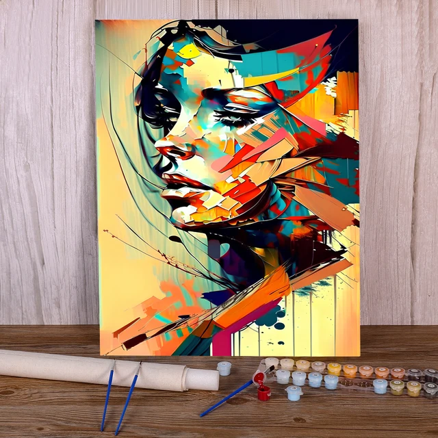 Peinture par Numéro Portrait Géométrique Pop Art