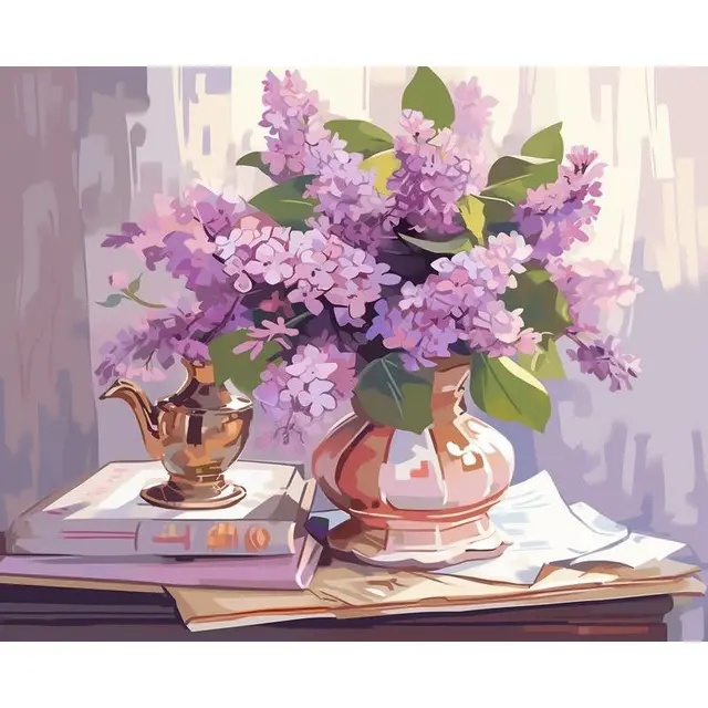 Peinture Numéro Lilas Enchanteur