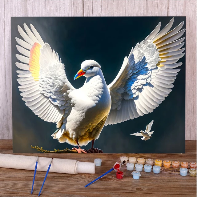 Peinture par Numéros Majestueux Oiseau Déployant ses Ailes